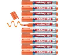 Edding 385-10 Marcadores para Efectos en Flipchart - Punta de Pincel Flexible 1-5 mm - Naranja