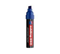 edding 390 marcador permanente - azul - 1 rotulador - punta biselada ancha 4-12 mm - resistente al agua, secado rápido - multiuso, universal - para cartón, plástico, madera, metal, vidrio, lienzo