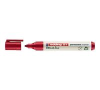Rotulador edding 21 marcador permanente ecoline 90% reciclado color rojo punta redonda 1,5-3 mm recargable - 21-02