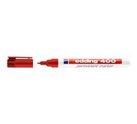 Rotulador edding marcador permanente 400 rojo punta redonda 1 mm