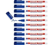 Rotulador edding marcador permanente 400 azul punta redonda 1 mm recargable