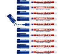 edding 400 marcador permanente - azul - 10 rotuladores - punta fina redonda 1 mm