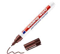 edding 400 marcador permanente - marrón - 1 rotulador - punta fina redonda 1 mm - resistente al agua, de secado rápido, rotuladores indelebles - para cartón, plástico, madera, metal, vidrio