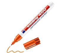 edding 400 marcador permanente - naranja - 1 rotulador - punta fina redonda 1 mm - resistente al agua, de secado rápido, rotuladores indelebles - para cartón, plástico, madera, metal, vidrio