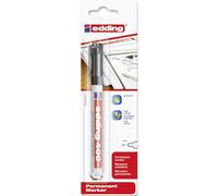 edding 400 marcador permanente - negro - 1 rotulador - punta fina redonda 1 mm - resistente al agua, de secado rápido, rotuladores indelebles - para cartón, plástico, madera, metal, vidrio