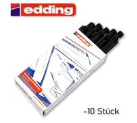 Edding 400 Marcador Permanente Negro Resistente Al Agua 10 Piezas