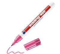 edding 400 marcador permanente - rosa - 1 rotulador - punta fina redonda 1 mm - resistente al agua, de secado rápido, rotuladores indelebles - para cartón, plástico, madera, metal, vidrio
