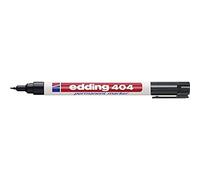 edding Marcador permanente 404 – punta extra fina redonda 0,75 mm, indeleble, recargable – Negro 1 ud