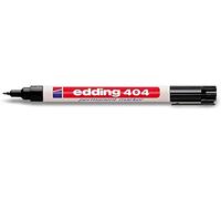 edding 404-Rotulador Permanente (Punta Redonda, Grosor de Trazo de 0,75 mm), Color Negro, 4X