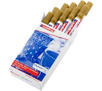 Edding 4040-53 - Caja de 10 marcadores de tinta opaca mate, trazo 1-2 mm, color oro