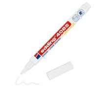 Edding 4085-049 - 1 Marcador de Tiza Negro - Punta Redonda de 1-2mm - Blanco