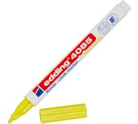 Edding 4085 marcador de tiza - amarillo neón - 1 rotulador de tiza - punta redonda 1-2 mm - rotuladores para cristal borrables - para pizarras, vidrio y espejos - tiza líquida de cobertura opaca