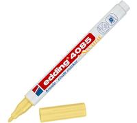 Edding 4085 marcador de tiza - amarillo pastel - 1 rotulador de tiza - punta redonda 1-2 mm - rotuladores para cristal borrables - para pizarras, vidrio y espejos - tiza líquida de cobertura opaca