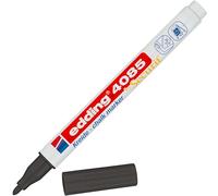 Edding 4085 marcador de tiza - negro - 1 rotulador de tiza - punta redonda 1-2 mm - rotuladores para cristal borrables - para pizarras, vidrio y espejos - tiza líquida de cobertura opaca