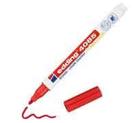 Edding 4085 marcador de tiza - rojo - 1 rotulador de tiza - punta redonda 1-2 mm - rotuladores para cristal borrables - para pizarras, vidrio y espejos - tiza líquida de cobertura opaca