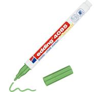 Edding 4085 marcador de tiza - verde metálico - 10 rotuladores de tiza - punta redonda 1-2 mm - rotuladores para cristal borrables - para pizarras, vidrio y espejos - tiza líquida de cobertura opaca