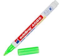 Edding 4085 marcador de tiza - verde neón - 1 rotulador de tiza - punta redonda 1-2 mm - rotuladores para cristal borrables - para pizarras, vidrio y espejos - tiza líquida de cobertura opaca