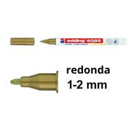 Edding Marcador de tiza 4085 – Oro, punta redonda 1–2 mm, tiza líquida opaca, 1 rotulador