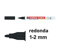 edding Marcador de tiza 4085 - negro - punta redonda 1-2 mm - borrable para cristal y pizarra