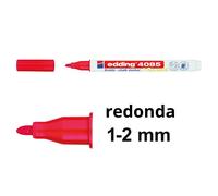 Edding Marcador de tiza 4085 – rojo, punta redonda 1-2 mm, borrable, 1 unidad
