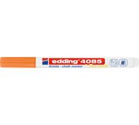 Edding 4085 marcador de tiza - naranja neón - 1 rotulador de tiza - punta redonda 1-2 mm - rotuladores para cristal borrables - para pizarras, vidrio y espejos - tiza líquida de cobertura opaca
