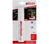 Edding 4090-1-49 - Blíster Marcador para Vidrio - Punta Biselada 4-15mm - Blanco