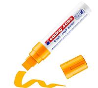 edding 4090-1-66 - Blíster marcador para vidrio con la grosor de trazo de 4-15 mm, color naranja neón