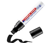 edding 4090 marcador de tiza - negro - 1 rotulador de tiza - punta biselada 4-15 mm - rotuladores para cristal borrables - para pizarras, vidrio y espejos - tiza líquida de cobertura opaca