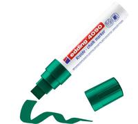 edding Marcador de tiza 4090 – punta biselada 4-15 mm – borrable cristal – verde (1 rotulador)