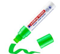 edding 4090 marcador de tiza - verde claro - 1 rotulador de tiza - punta biselada 4-15 mm - rotuladores para cristal borrables - para pizarras, vidrio y espejos - tiza líquida de cobertura opaca