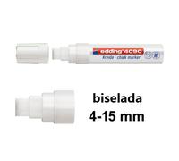 Edding 4090 Rotulador de tiza blanco de punta biselada (4-15 mm)