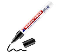 edding 4095 marcador de tiza - negro - 1 rotulador de tiza - punta redonda 2-3 mm - rotulador para cristal borrables - para pizarras, vidrio y espejos - tiza líquida de cobertura opaca