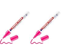 Edding 4095 marcador de tiza - rosa neón - 1 rotulador de tiza - punta redonda 2-3 mm - rotulador para cristal borrables - para pizarras, vidrio y espejos - tiza líquida de cobertura opaca
