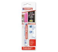 edding 4095 marcador de tiza - rosa neón - 1 rotulador de tiza - punta redonda 2-3 mm - rotulador para cristal borrables - para pizarras, vidrio y espejos - tiza líquida de cobertura opaca