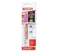 edding 4095 marcador de tiza - rosa neón - 1 rotulador de tiza - punta redonda 2-3 mm - rotulador para cristal borrables - para pizarras, vidrio y espejos - tiza líquida de cobertura opaca