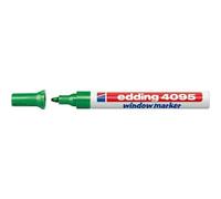 Edding Rotulador de tiza 4095 - punta redonda 2-3 mm - opaco borrable - 10 unidades verde (niños)