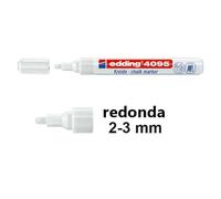 Edding 4095 Rotulador de tiza blanco de punta redonda (2-3 mm)