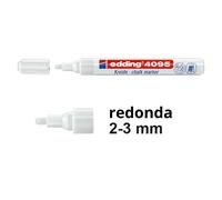 Edding 4095 Rotulador de tiza blanco de punta redonda de 2-3 mm