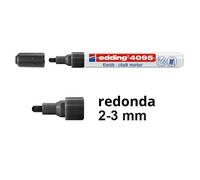 edding Marcador de tiza 4095 – Negro, tiza líquida opaca, punta 2-3 mm, 1 rotulador