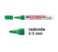 Edding 4095 Rotulador de tiza verde redondo de 2-3 mm