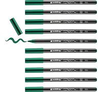 Edding 4200-04 - Pack de 10 Rotuladores Pintar Porcelana - Punta de Pincel Flexible 1-4mm - Verde