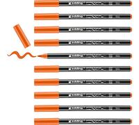 Edding 4200-06 - Pack de 10 Rotuladores Pintar Porcelana - Punta de Pincel Flexible 1-4mm - Naranja