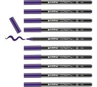 Edding 4200-08 - Pack de 10 Rotuladores Pintar Porcelana - Punta de Pincel Flexible 1-4mm - Violeta