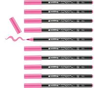 Edding 4200-09 - Pack de 10 Rotuladores Pintar Porcelana - Punta de Pincel Flexible 1-4mm - Rosa