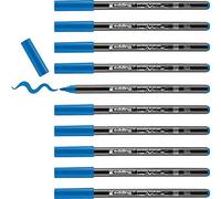 Edding 4200-10 - Pack de 10 Rotuladores Pintar Porcelana - Punta de Pincel Flexible 1-4mm - Azul Claro