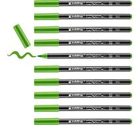 Edding 4200-11 - Pack de 10 Rotuladores Pintar Porcelana - Punta de Pincel Flexible 1-4mm - Verde Claro