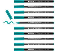 Edding 4200-14 - Pack de 10 Rotuladores Pintar Porcelana - Punta de Pincel Flexible 1-4mm - Azul Turquesa