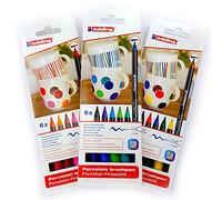 Edding 4200 Porcelana Brushpen Horno Rotulador (3 Varios Sets)
