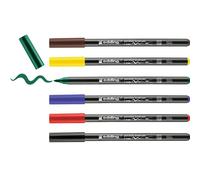 edding 4200 rotulador con punta de pincel para porcelana - multicolor - 6 rotula