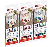 edding 4200 rotuladores de porcelana (también para vidrio y cerámica) - 3 unidades de colores con 6 colores - Lápices de porcelana para pintar y escribir platos, tazas y vidrio resistente al horno